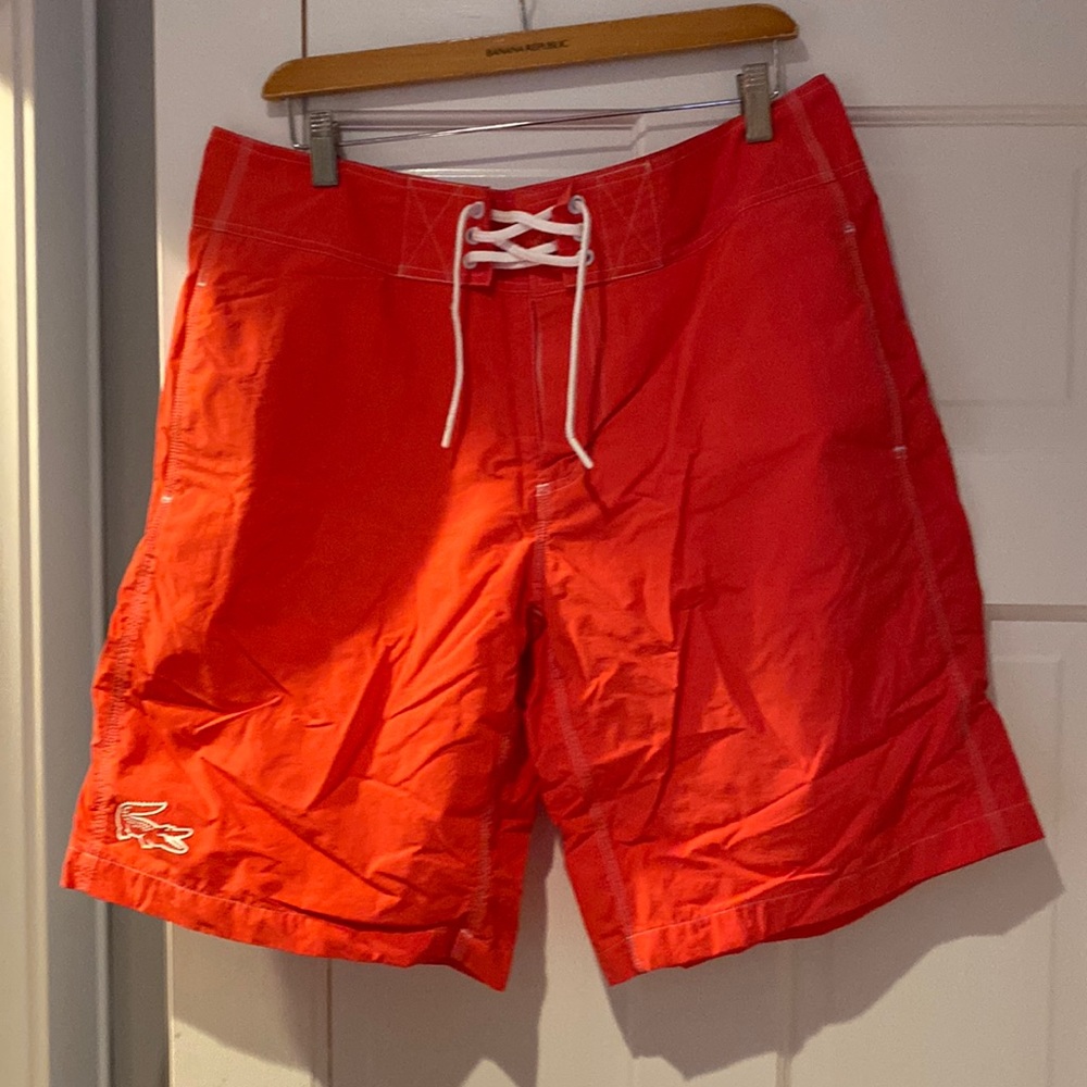 Lacoste size L swim board shorts